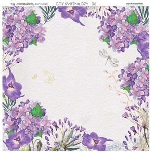 Obojstranný papier na scrapbooking 30.5 x 30.5 cm – When Lilacs Bloom 06