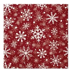 Servítky na dekupáž Christmas Snowflakes - červené - 1 ks