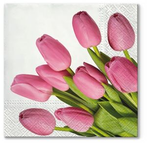 Servítky na dekupáž Lovely Tulips - 1ks