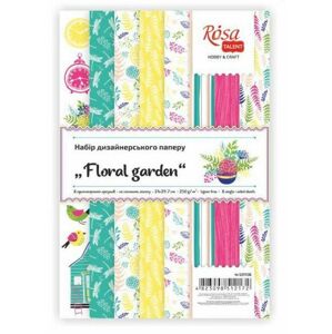 Sada papierov na scrapbooking Floral garden 21 x 29.7 cm | 8 listov