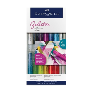 Akvarelové pigmentové pastely Gelatos Faber-Castell – Iridescent