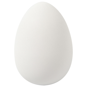 Biele husacie vajíčka z plastu - 8 ks / 8 cm