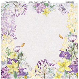 Obojstranný papier na scrapbooking 30.5 x 30.5 cm – When Lilacs Bloom 03