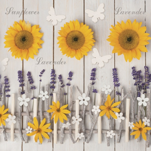 Servítky na dekupáž Lavender and Sunflower Composition - 1 ks