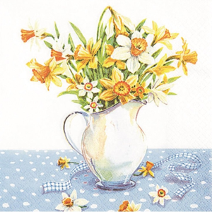 Servítky na dekupáž Painted Daffodils - 1 ks